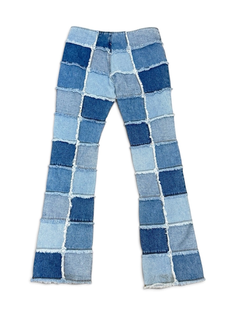 Authentic Y2K Zana•Di Patchwork Super Low-Rise Flare Jeans - Picture 2 of 7
